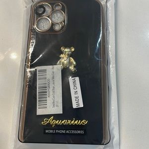 Iphone 13 Pro Phone Case Aquarius and Gold Bear